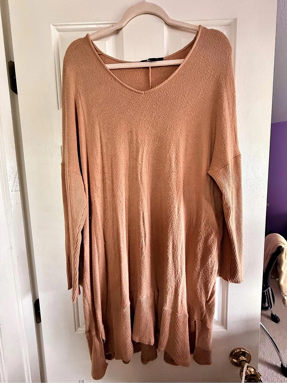 American Eagle Knit Mini Dress in Brown Size M